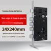 Fornecimento direto de fábrica: 24 * 240mm cabeça quadrada com gancho, placa de ferro, antirroubo, fechadura da porta, fechadura do corpo, aço inoxidável, fechadura da porta, carroceria, modelo de engenharia