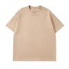 A qualidade da camiseta lisa de três agulhas 230 gramas de algodão placa leve manga curta pode ser impressa em duas