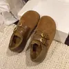 Sapatos Birkenstock de sola grossa para mulheres sapatos para os pés não casuais totalmente fechados 2026 mocassins sapatos únicos cansados versátil confortável outono retrô novo estilo
