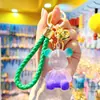 Chaveiro Urso Violento de Cristal Degradê Criativo Casal Mochila Escolar Urso Celebridade da Internet Pingente Feminino Exquisito Chaveiro de Carro
