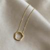 Collar circular de diseño de nicho de lujo ligero 2022, nuevo collar de cadena de clavícula de alta calidad para mujer, accesorios de estilo frío