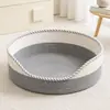 Cama para pet trançada com corda de algodão resistente ao desgaste e a arranhões cama para gato cama para cachorro cama universal para todas as estações arranhador de gato cama confortável para dormir fabricante atacado