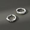 Pendientes pequeños sencillos 2021, nuevos pendientes de curva irregular de estilo frío para mujer, anillo redondo.