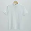 Fábrica de Origen Comercio Exterior Verano Manga Corta Hombre Cuello Solapa Camisa POLO Británico Guapo Todo Fósforo Casual Camiseta Top Ajustado