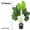 Plantas Artificiales Nórdicas: Hojas de Monstera, Hojas de Plátano, Hojas de Palma Areca, Plantas Verdes Artificiales, Tallo Único para Arreglo Floral, Decoración de Fotografía, Grande