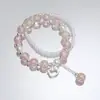 Pulseira Explosão de Cristal de Proteína Original para Mulheres, Varinha Mágica Colorida Estilo Ins, Pulseira Versátil Super Fada para Estudantes e Melhores Amigas