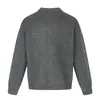 Yidao Vintage Otoño 2026 Nueva Colección: Suéter cárdigan de punto de color sólido retro americano, corte holgado, con botones, para hombre
