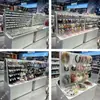 Estante de Exhibición de Aretes para Tienda Boutique, Soporte de Exhibición de Collares, Vitrina de Exhibición Multicapa para Accesorios para el Cabello y Diademas, Estante de Exhibición Comercial de Doble Cara Ajustable