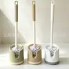 Cepillo de inodoro multifuncional juego de cepillos de inodoro de doble cara, cepillo de limpieza sanitaria de alta gama con base esférica