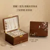 Caja de Joyería de Madera Maciza, Completamente Cerrable con Llave, Gran Capacidad, Caja de Almacenamiento de Joyería Multifuncional, Joyero, Regalo de Boda, Almacenamiento Tipo Cajón