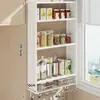 Estante de almacenamiento de cocina multicapa para montar en la pared, no requiere perforación, estante de almacenamiento multifuncional para aceite, sal, salsa y vinagre