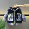 0044 Chaqueta de Algodón de Invierno para Niños 5 Nueva Elegante Versión Coreana Abrigo de Algodón para Bebé Chaqueta Parka Gruesa con Forro Polar para Niños