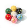 Cuentas redondas acrílicas sueltas de 16 mm pintadas creativamente con color de pintura, material para joyería femenina, accesorios para pulsera y aretes DIY