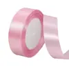 Cinta de satén de poliéster de 2.5 cm para embalaje de cajas de regalo transfronterizas, moño de boda, materiales para accesorios para el cabello disponibles en varios colores