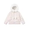 Bonito y Dulce Estampado de Copos de Nieve Sudadera con Bola de Piel Gruesa Ropa de Abrigo Algodón Acanalado Ropa de Abrigo para Mujer 2025 Nuevo Cuello de Piel Águila de Montaña