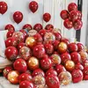 Boda globos de boda de doble capa diseño de habitación de boda de 10 pulgadas engrosados rojo granada decoración de boda suministros de boda