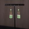 Bolsa de la Suerte de Aretes Florales de Estilo Chino Nuevo, Nuevos Aretes de Gancho Populares, Aretes Niche de Alta Gama, Aretes Únicos, Joyería de Estilo Chino