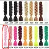 Tendencia Cuerda de Color para Rastas de Seda de Alta Temperatura Trenza de Cabello de un Solo Color Peluca de Rastas Trenzas Jumbo para Niños Cabello