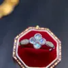Anillo de Plata de Ley S925 Incrustado con Piedra Lunar Azul Natural Anillo para Mujer Apertura Ajustable Cruz Extranjera Venta al por Mayor Transfronteriza