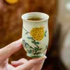 Taza de Té de Cerámica Firestone Red Mountain Pomegranate del Fabricante, Taza Individual, Juego de Té Kung Fu, Taza de Cata, Taza de Aroma, Tazón de Té