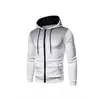 Sudadera con capucha y cremallera para hombre transfronteriza, diseño de retazos, cárdigan casual deportivo de manga larga, talla europea, adecuada para primavera y otoño