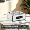 Fogão de Buffet em Aço Inoxidável, Fogão Elétrico para Pratos Quentes de Cantina, Panela Térmica Transparente com Tampa Articulada, Fogão de Aquecimento para Café da Manhã de Hotel