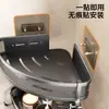 Estante de Baño sin Taladro Montado en Pared para Cosméticos de Baño Lavabo Inodoro Estante de Almacenamiento Multicapa