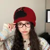 Gorro tejido retro estilo coreano con mezcla de lana, perfecto para otoño e invierno, hace que tu cara se vea más pequeña, protege las orejas, moderno y elegante