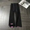 Pantalones de parche estilo americano de secado rápido para hombre, diseño de verano, corte holgado, pantalones rectos con bloques de color, pantalones casuales de alta gama para parejas