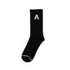 Calcetines para Mujer con Diseño de Letra, Largo a Media Pantorrilla, Perfectos para Pantalones de Tiburón, Calcetines Personalizables de Longitud Media para Mujer, Absorbentes de Sudor, Transpirables, Estilo Ins