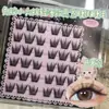 Pegamento para Pestañas Yingmeijia Sin Pegamento Diez Filas de Pestañas Finas de Conejo Gruesas Estilo Cómico Lindo Dulce Pestañas Postizas Segmentadas Estilo Coreano