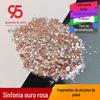 Magic Color Rosa Gold Fragmento Unha em Pó Ouro Maquiagem Peixe Escala Pó Hot Melt Cola Flash Pó Fogo Tinta Cera Rosa Pó Ouro Atacado