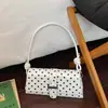 Verão 2026 Nova Moda Doce e Estiloso Design de Nicho com Bolinhas Versátil Tendência Bolsa de Ombro Único Pequena Bolsa Quadrada