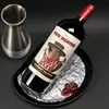 Pegatina Personalizada de Vinilo Impermeable para Botella de Vino con Logo de Vino Tinto/Blanco, Estampado en Caliente, Aplicable