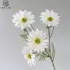 4 Cabezas de Crisantemo de Verano Decoración Suave 3D Flor Artificial Escena Diseño Boda Flor Falsa Floral Decoración del Hogar Flor