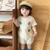 Conjunto de Verano para Bebé Niños, Conjunto de Dos Piezas de Manga Corta 94% Algodón, Ropa Exterior Delgada y Transpirable, Directo de Fábrica