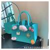 Bolsa Tote de Feltro Desenho Animado Bolsa de Presente Souvenir para o Primeiro Aniversário e Celebração dos 100 Dias do Bebê, Bolsa de Mão Personalizada em Feltro