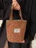 Bolsa de Mão Estilo Japonês Desenho Animado Estampa de Morango Fofa Veludo Cotele Bolsa de Armazenamento Portátil para Exterior para Trabalho Deslocamento Bolsa de Almoço