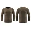 Ropa Deportiva para Hombre Otoño e Invierno Cuello Redondo Fitness Manga Larga Secado Rápido Entrenamiento Running Alta Elasticidad Ajustada Proceso y Personalizado