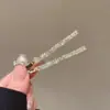 Grampo de Cabelo Feminino Tuanfeng com Strass de Uma Ponta Coreia do Sul Delicado Acessório de Cabelo Grampo para Franja Frontal Lateral Metal Pequeno