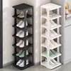 Sapateira multicamadas para hall de entrada, armário de sapatos pequeno e estreito para uso doméstico, adequado para apartamentos de aluguel e dormitórios, pequeno rack de armazenamento, novo modelo 2026