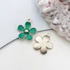 1 Acessório de Joia DIY Verde Liga Esmalte Flor de Cerejeira Pingente Chaveiro Brincos Acessórios de Cabelo Pingente de Celular Atacado
