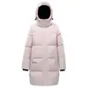 Chaqueta de plumón de longitud media para pareja, transfronteriza, para hombre y mujer, cálida, engrosada, de moda en invierno, abrigo de plumón al 90%