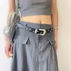 Cinturón Retro Americano de Estrella de Cinco Puntas para Mujer, Cinturón de Cuero Versátil de Alta Gama, Nuevo Accesorio de Diseño de Nicho