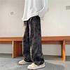 Pantalones rectos de pana para hombre, otoño e invierno, gruesos, estilo americano, retro, de marca de moda, pantalones largos de primavera y otoño, pantalones casuales de pierna ancha.