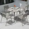 Mesa e cadeira ao ar livre Café Exterior Swing Lazer Combinação Pátio Jardim Terraço Estrutura de alumínio Resistente à chuva Mesa e cadeira simples ao ar livre