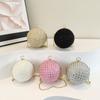 Bolso de cena Nuevo 2024 moda Diamante retro bolso de hombro mujer cadena cruzada bola lentejuelas bolso redondo pequeño