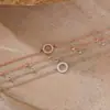 Nuevo Pulsera de Diamantes Chapada en Oro Rosa Moda Coreana Pulsera de Acero de Titanio de Doble Capa Estilo Mori para Niña Joyería Versátil