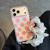 Diseño de macarrón hueco con lunares grandes, adecuado para fundas de teléfono iPhone 18 Pro Max, cordón Apple 17, 16 acabado mate, 15