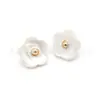 Botón Combinado de Flor de Camisa de Resina Perlada con Pie de Metal de 11.5 mm Botón de Flor de Camisa de Pie Alto Venta al por Mayor